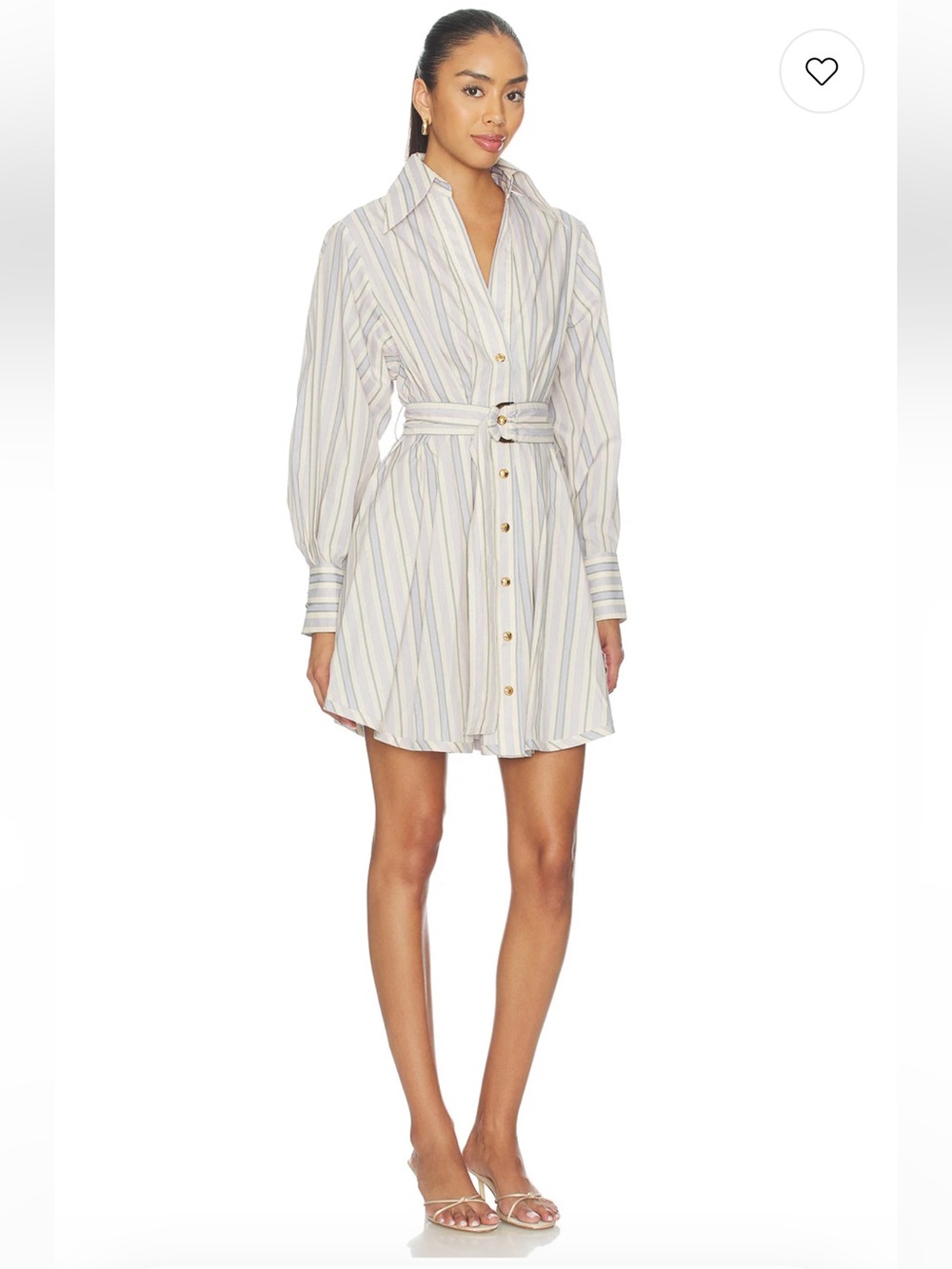 Zimmermann striped tuck mini-shirtdress